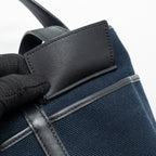 Hermes Picotin Cargo 18 Lock Bag Canvas/Swift Blue Marine/black SHW