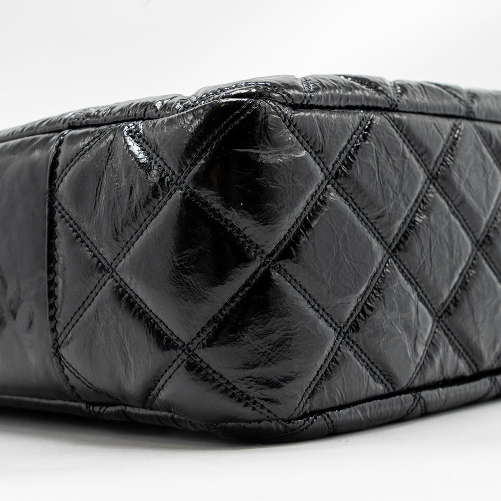Chanel Paris-31 rue Cambon timeless shopping tote quilted shiny aged calfskin black multicoloured hardware