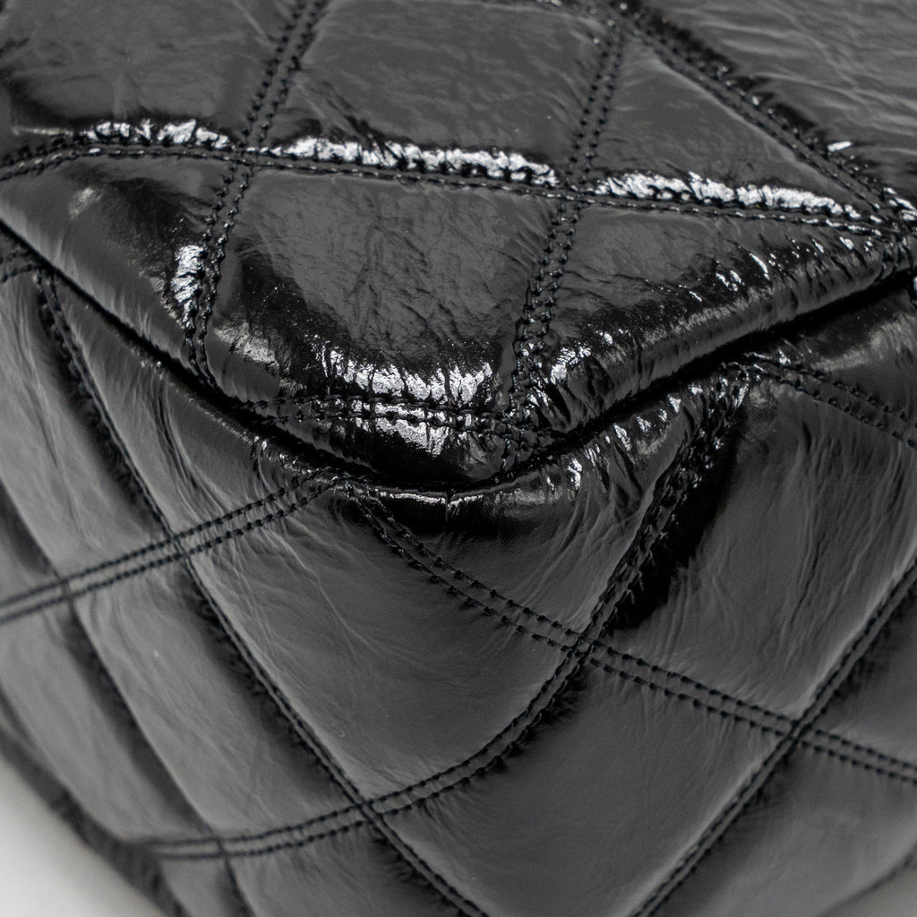 Chanel Paris-31 rue Cambon timeless shopping tote quilted shiny aged calfskin black multicoloured hardware