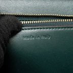 Celine Medium Classic Box Bag Calfskin Dark Green GHW