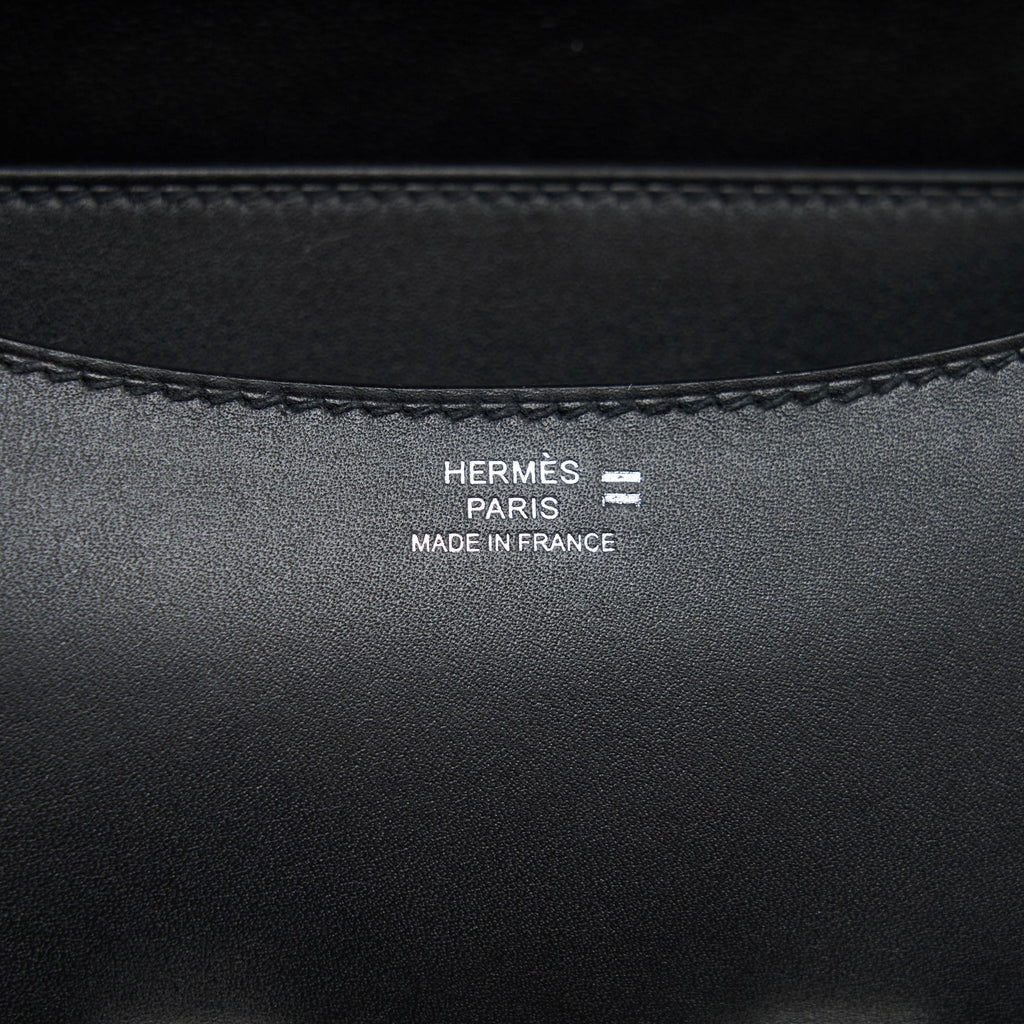 HERMES MINI CONSTANCE MONSIEUR BLACK WITH LIZARD BUCKLE / OMBRÉ