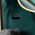 Celine Medium Classic Box Bag Calfskin Dark Green GHW