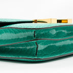 Hermes mini constance shiny alligator mississippiensis vert jade GHW