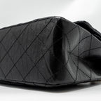 CHANEL MAXI 2.55 REISSUE FLAP BAG AGED CALFSKIN BLACK GHW