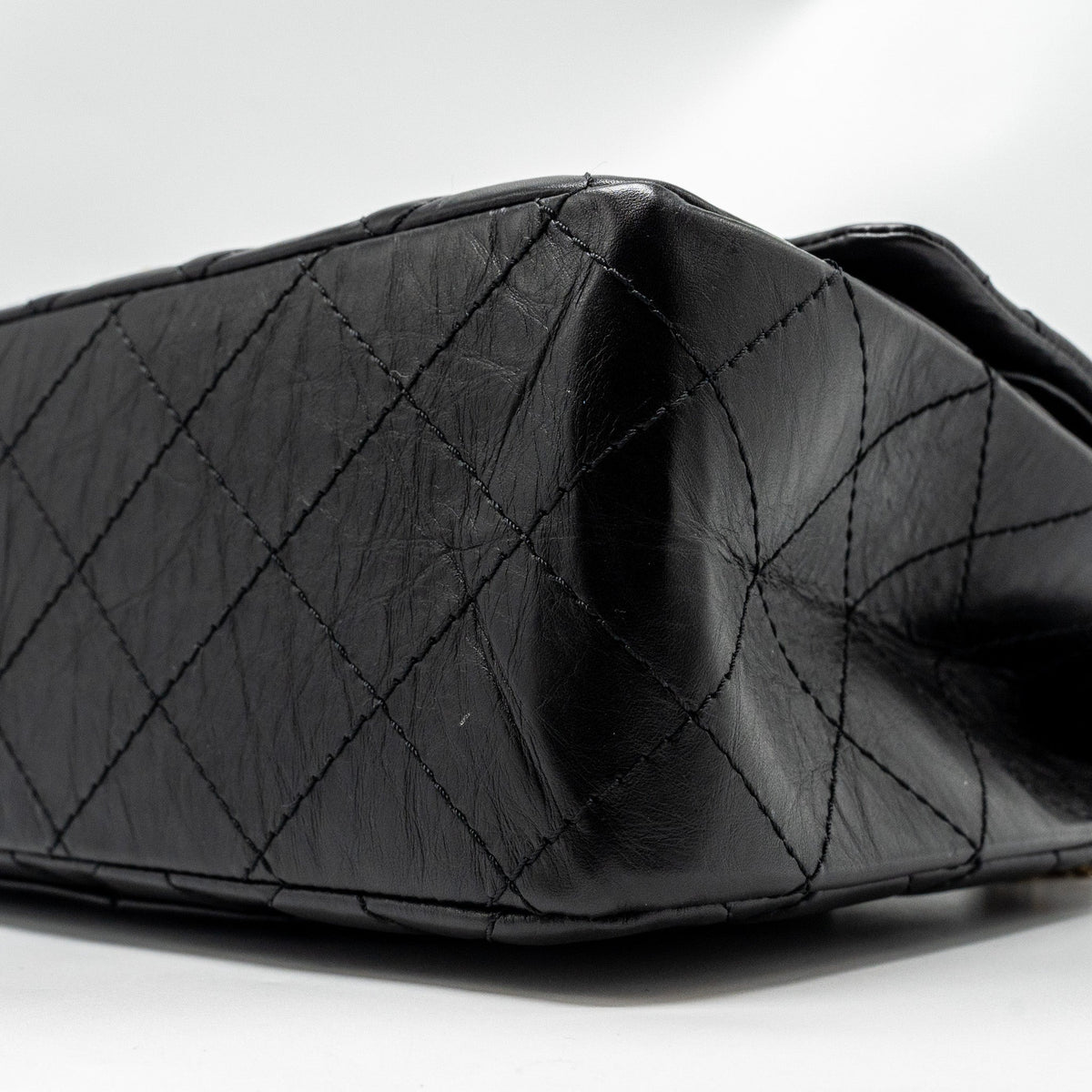 CHANEL MAXI 2.55 REISSUE FLAP BAG AGED CALFSKIN BLACK GHW