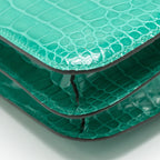 Hermes mini constance shiny alligator mississippiensis vert jade GHW