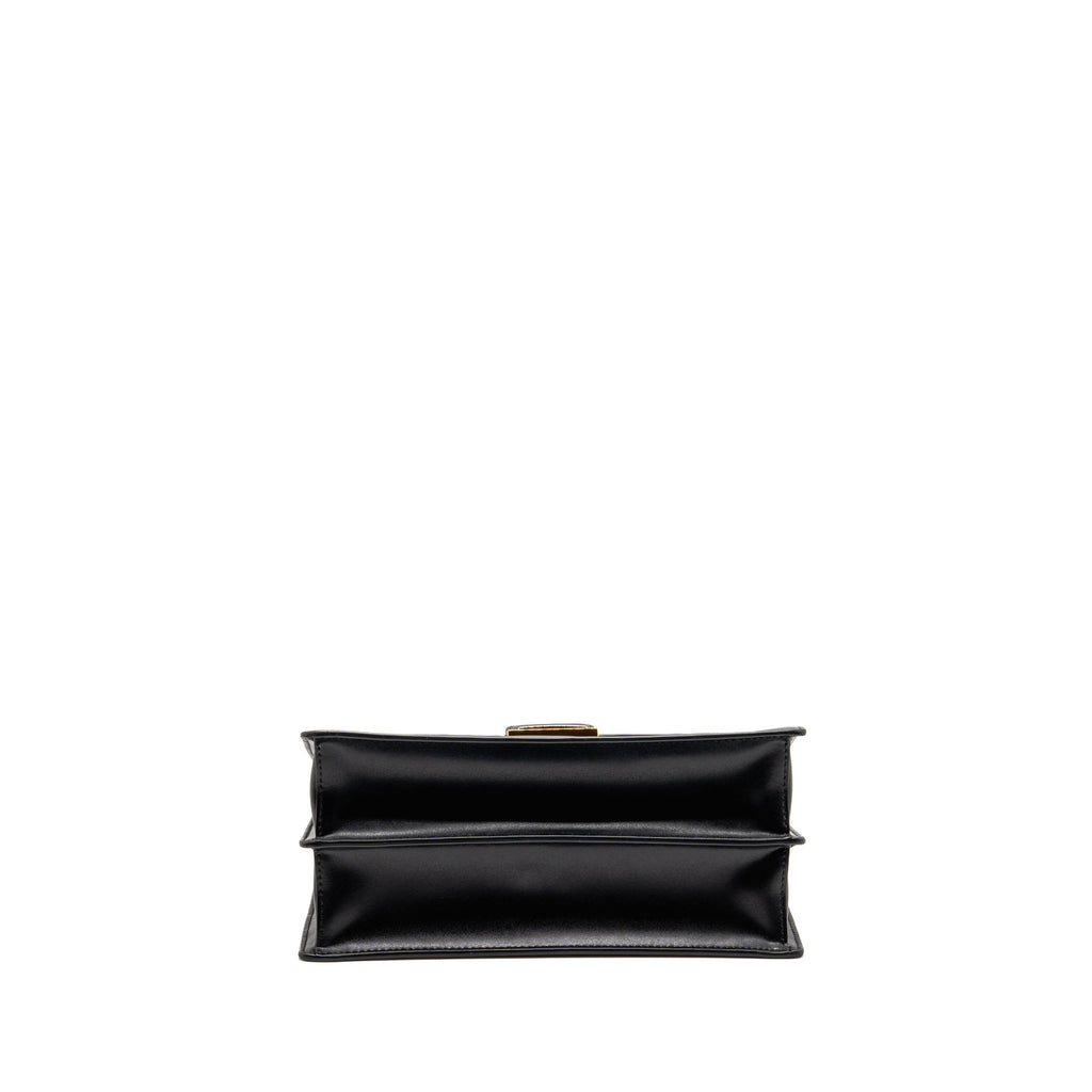Fendi medium kan I shoulder bag FF embossed calfskin brown/black GHW