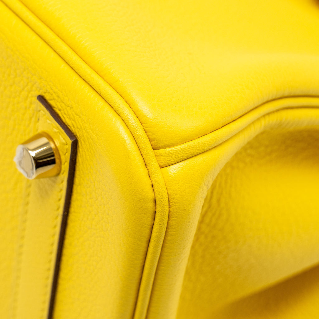 Hermes Birkin 30 Taurillon Novillo leather 9O Jaune De Naples GHW