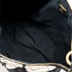 Chanel Dear Coco Hobo Bag Printed Fabric/Leather White/Black GHW (Microchip)