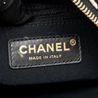 Chanel Dear Coco Hobo Bag Printed Fabric/Leather White/Black GHW (Microchip)