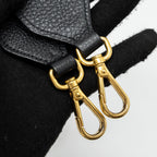 PRADA SECCHIELLO BUCKET BAG GRAINED CALFSKIN BLACK GHW