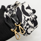 Chanel Dear Coco Hobo Bag Printed Fabric/Leather White/Black GHW (Microchip)
