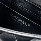 CHANEL MINI SQUARE FLAP BAG LAMBSKIN BLACK SHW