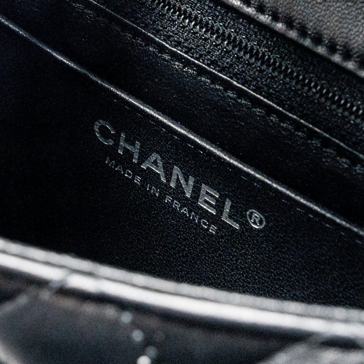 CHANEL MINI SQUARE FLAP BAG LAMBSKIN BLACK SHW