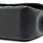 CHANEL CLASSIC JUMBO DOUBLE FLAP BAG BLACK CAVIER GHW