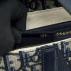 DIOR MEDIUM SADDLE BAG BLUE OBLIQUE CANVAS GHW