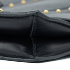 VALENTINO ROCKSTUD FLAP BAG LAMBSKIN BLACK GHW