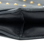 VALENTINO ROCKSTUD FLAP BAG LAMBSKIN BLACK GHW