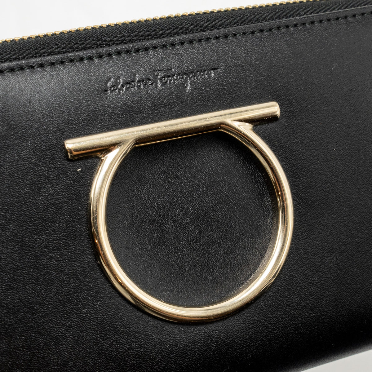 Salvatore Ferragamo Vara Bow Bag Red/Pink and Oversize Gancini Wallet Black Calfskin GHW (Sell in Set)