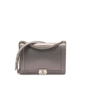 Chanel Reverso Boy Flap Patent Iridescent Grey SHW