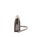 Chanel Reverso Boy Flap Patent Iridescent Grey SHW