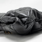 Chanel 25k Medium Bow Bag Lambskin Black GHW (microchip)