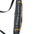 VALENTINO ROCKSTUD FLAP BAG LAMBSKIN BLACK GHW