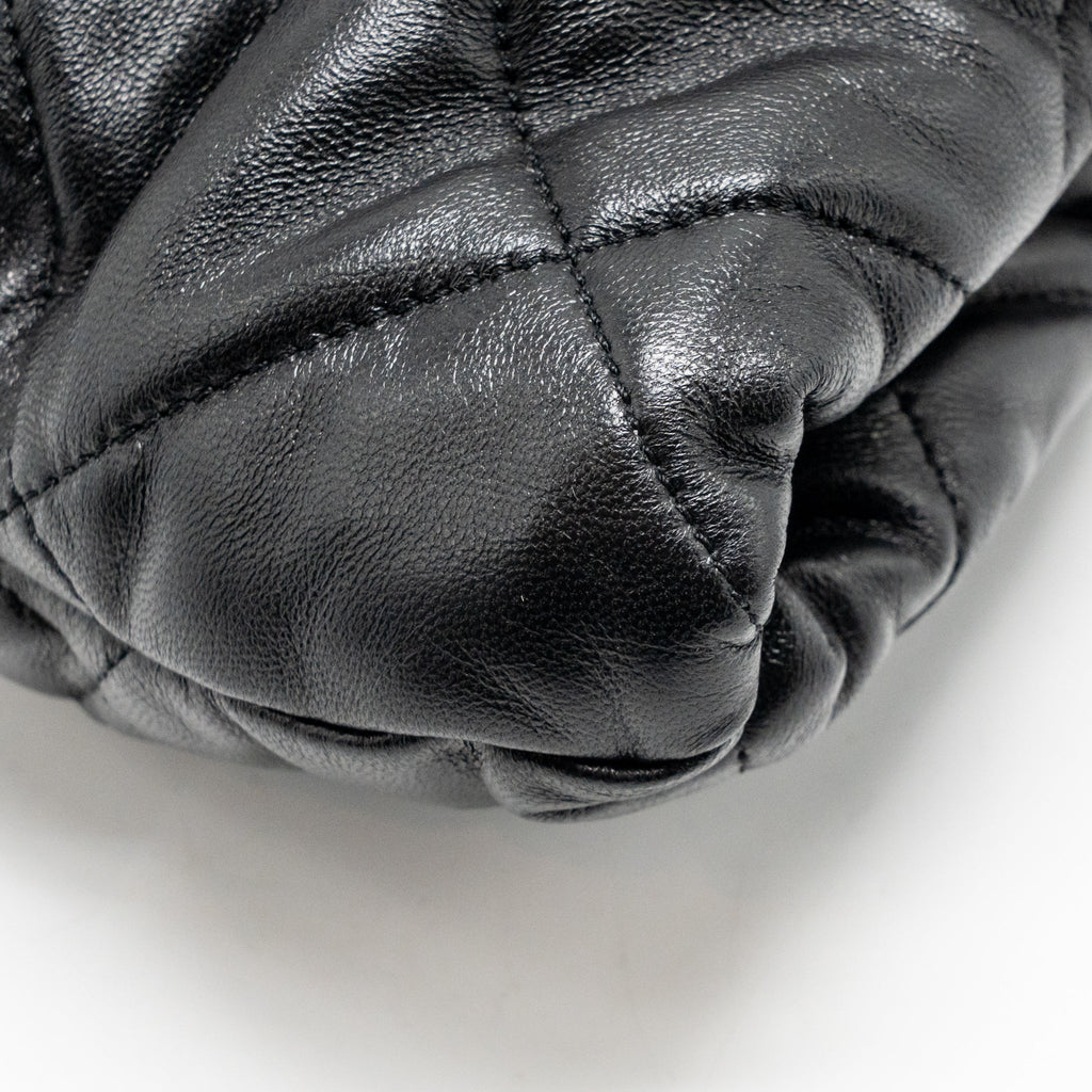 Chanel 25k Medium Bow Bag Lambskin Black GHW (microchip)