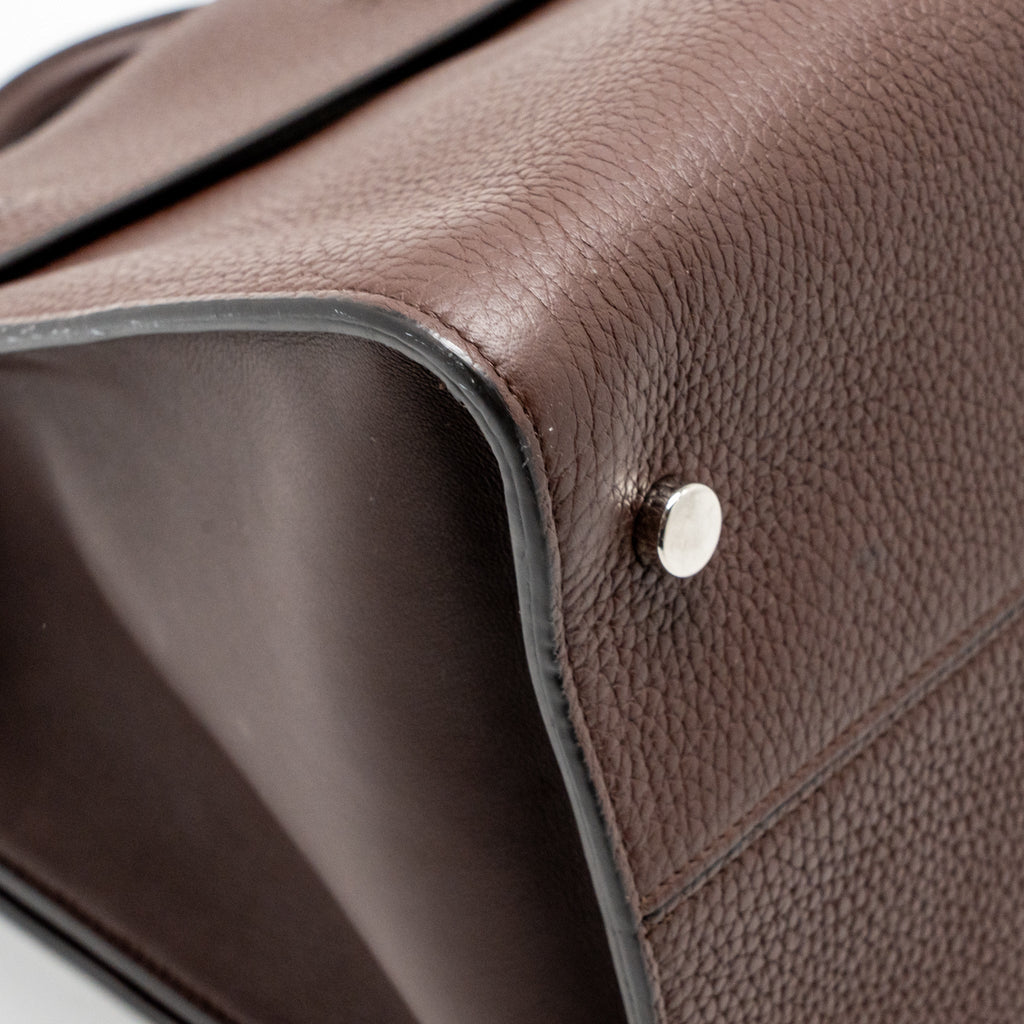Dior Diorever Bag Pebbled Leather Dark Brown SHW