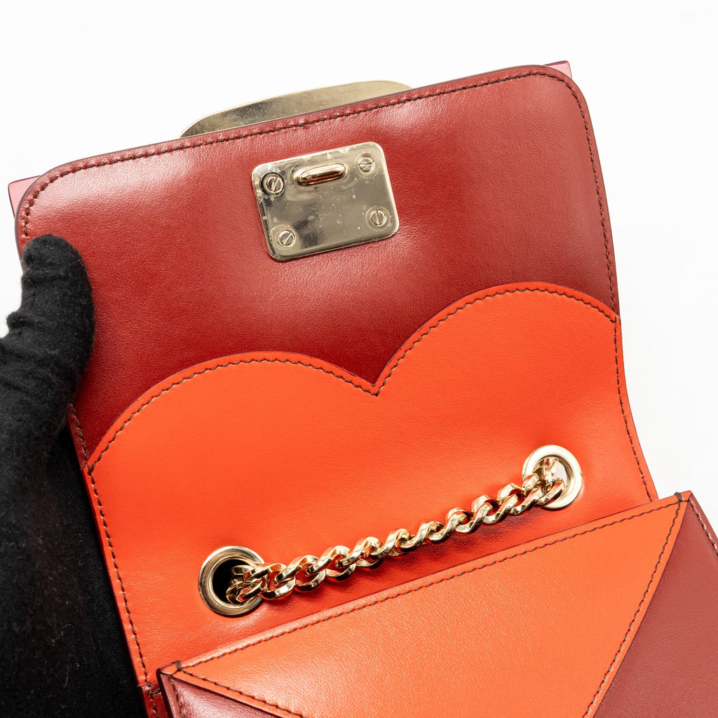Salvatore Ferragamo Vara Bow Bag Red/Pink and Oversize Gancini Wallet Black Calfskin GHW (Sell in Set)