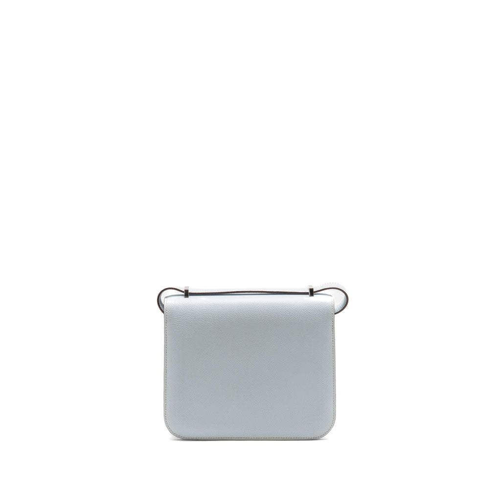 Hermes Mini Constance Epsom Blue Brume SHW