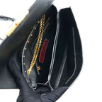 VALENTINO ROCKSTUD FLAP BAG LAMBSKIN BLACK GHW