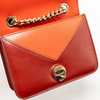 Salvatore Ferragamo Vara Bow Bag Red/Pink and Oversize Gancini Wallet Black Calfskin GHW (Sell in Set)
