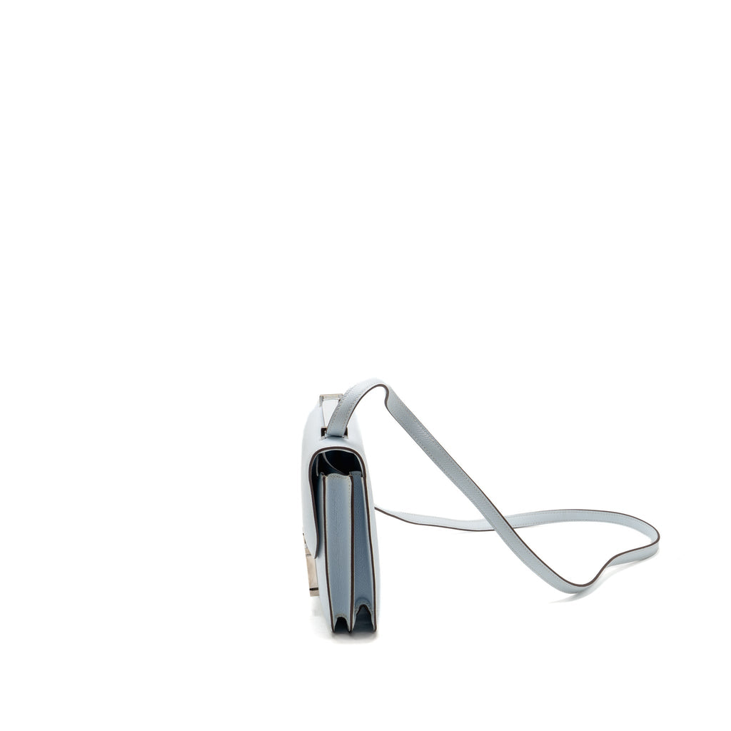 Hermes Mini Constance Epsom Blue Brume SHW