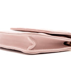 CHANEL MINI FLAP CARD HOLDER WITH CHAIN LIMITED EDITION LAMBSKIN LIGHT PINK GHW (MICROCHIP)
