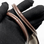 MIU MIU MINI IVY LEATHER BAG DARK BROWN GHW