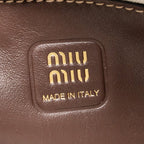 MIU MIU MINI IVY LEATHER BAG DARK BROWN GHW