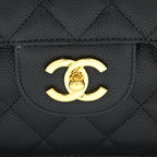 CHANEL CLASSIC JUMBO DOUBLE FLAP BAG BLACK CAVIER GHW