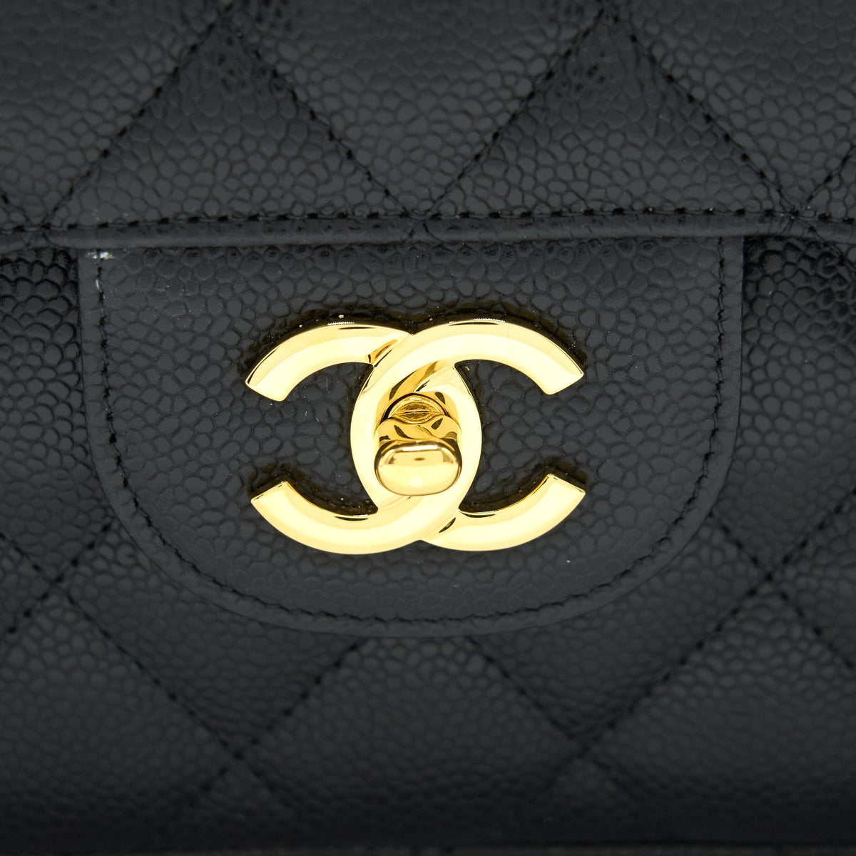 CHANEL CLASSIC JUMBO DOUBLE FLAP BAG BLACK CAVIER GHW