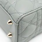 DIOR MY ABC SMALL LADY DIOR LAMBSKIN GREY LGHW