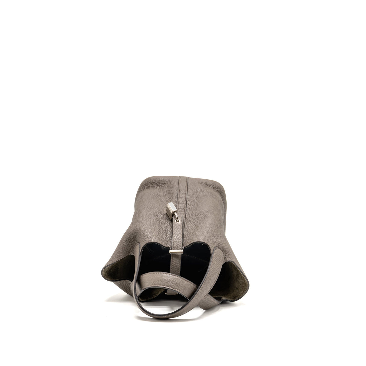 Hermes picotin 18 lock bag clemence gris etain SHW