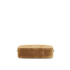 GUCCI GG MARMONT CAMERA BAG VELVET GOLD TAN GHW