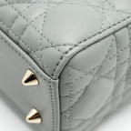 DIOR MY ABC SMALL LADY DIOR LAMBSKIN GREY LGHW
