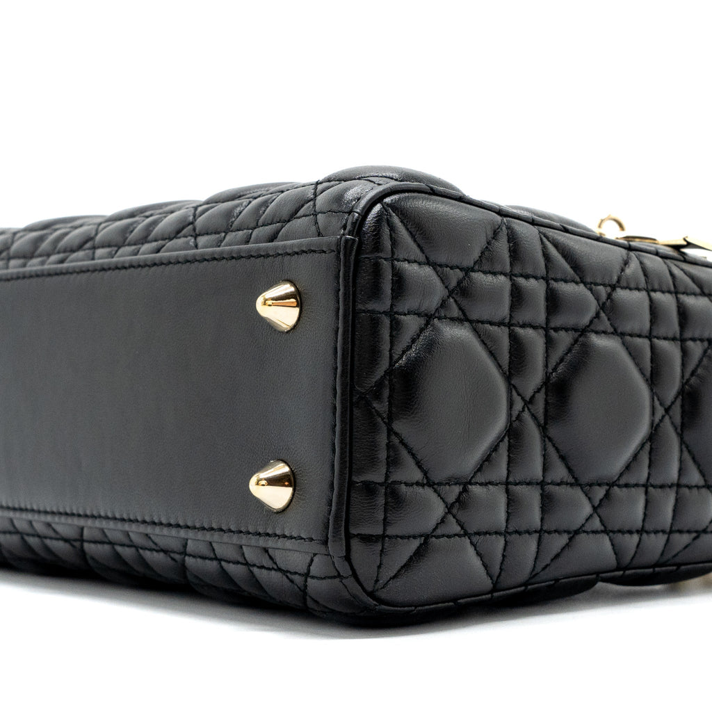 DIOR MY ABC DIOR SMALL LADY DIOR LAMBSKIN BLACK LGHW