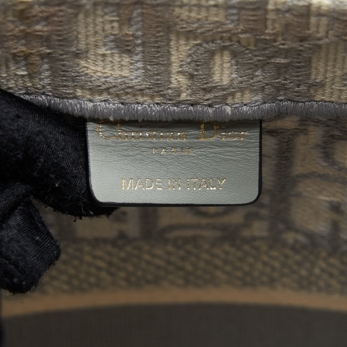 DIOR MEDIUM BOOK TOTE GREY OBLIQUE EMBROIDERY