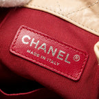CHANEL MEDIUM GABRIELLE BACKPACK AGED CALFSKIN BEIGE/BLACK MULTICOLOUR HARDWARE