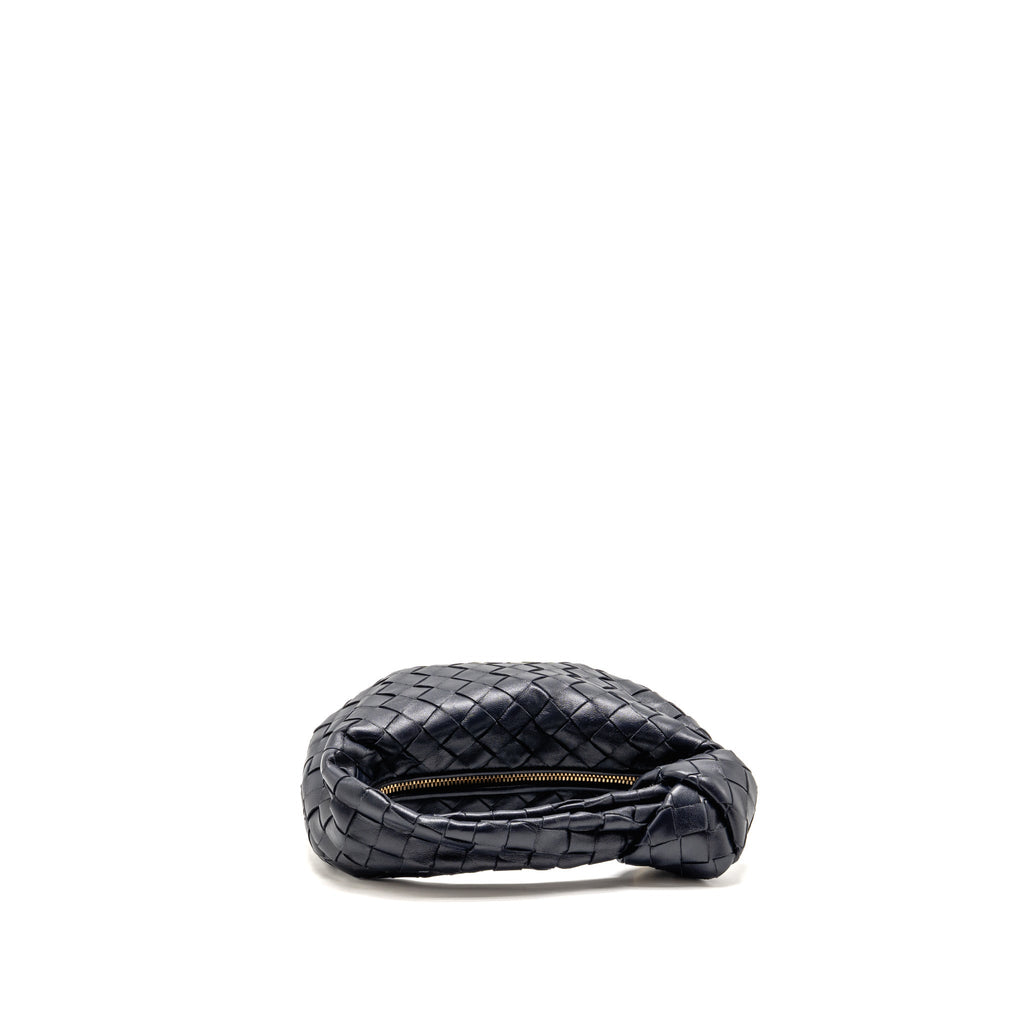 Bottega Veneta Mini Jodie Lambskin Navy GHW