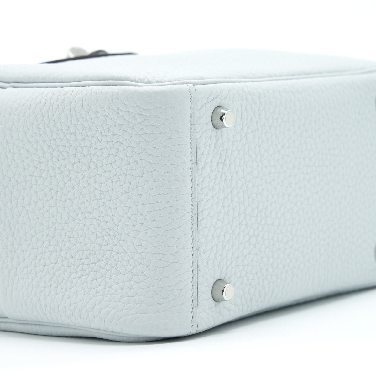 Hermes Mini Lindy Clemence Blue Pale SHW