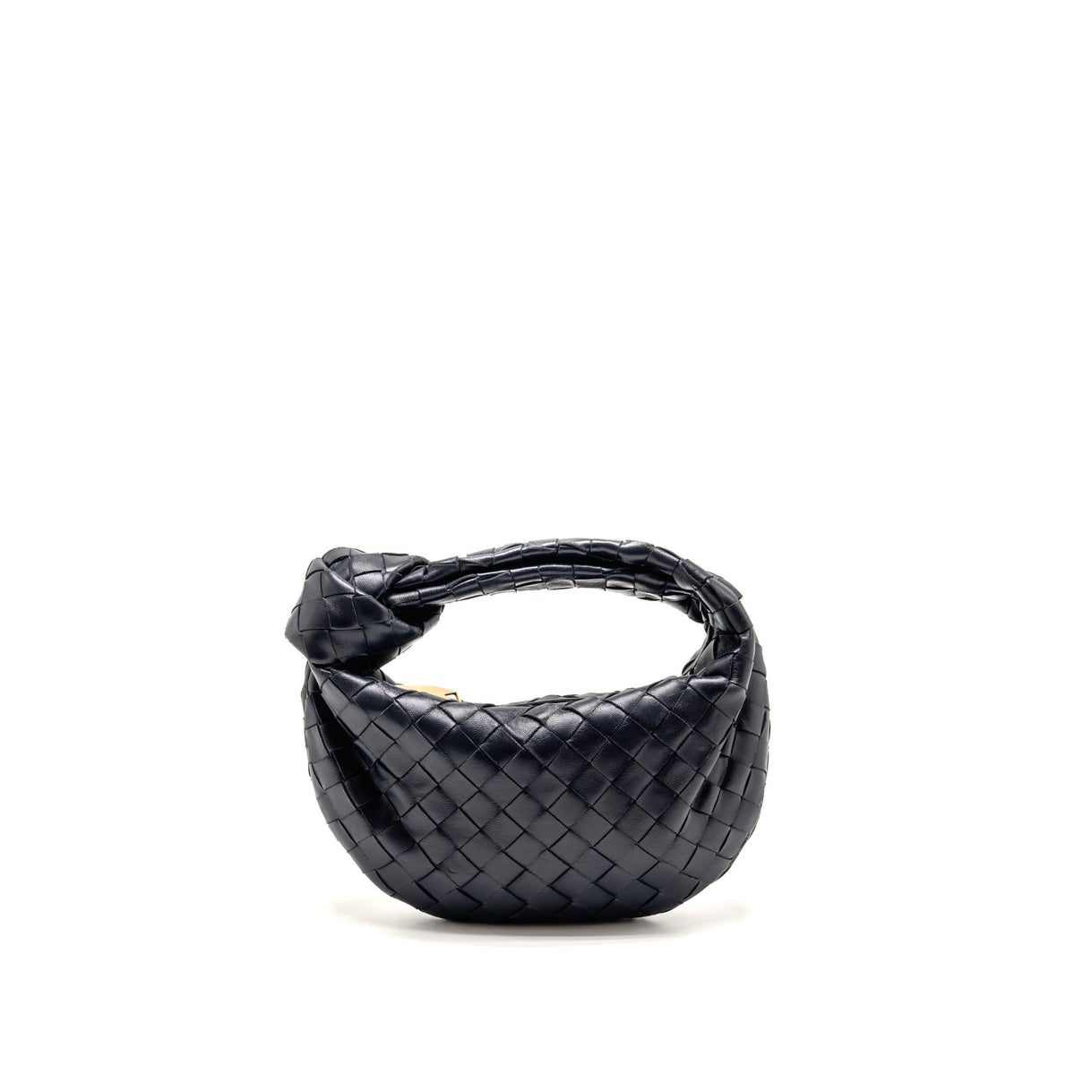 Bottega Veneta Mini Jodie Lambskin Navy GHW