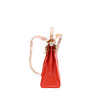 HERMES HERBAG 31 WITH BERLINE CANVAS AND HUNTER ORANGE MECANO/ECRU- BEIGE SHW